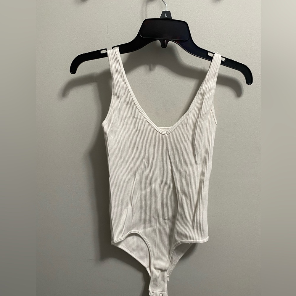 White ribbed bodysuit -Marshall’s size M
